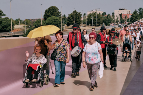 Acto de inauguraci&oacute;n del Puente de la Farigola (foto Ayuntamiento Barber&agrave; del Vall&egrave;s)