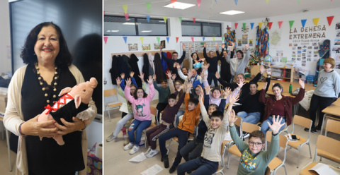 La escritora Inma Chacón visitó el CEIP Torre Águila de Barbaño