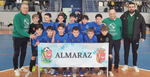 La Selección comarcal Alevín de Fútbol Sala, dirigida por Ismael Frontela, se alza con el título de campeón en Almaraz
