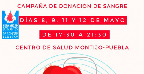 Campaña de donación de sangre en Montijo: Dona sangre, salva vidas