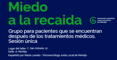 La AECC organiza en Montijo un taller sobre el miedo a la recaída