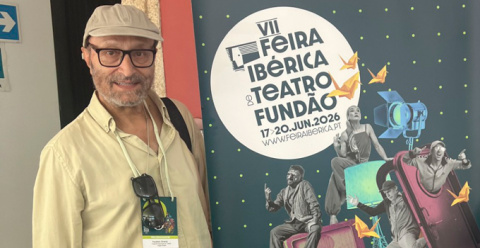 Representantes del Festival de Teatro Vegas Bajas en la Feria Ibérica de Teatro de Fundão