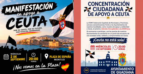 Convocan manifestaciones en apoyo a Ceuta frente a los Ayuntamientos