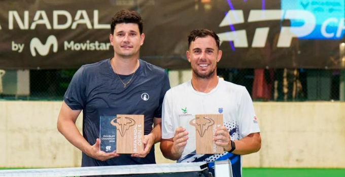 Alberto Barroso revalida el título de campeón en dobles del Rafa Nadal Open