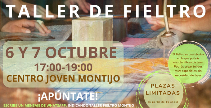 Taller de fieltro en el Centro Joven de Montijo