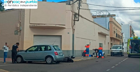 Herido grave un joven de 25 años en un accidente de tráfico en Montijo