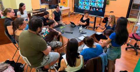 Pepa Gracia y Rocío Marín imparten en la ESAD de Extremadura un taller de interpretación dentro del Festival Nacional de Teatro Vegas Bajas